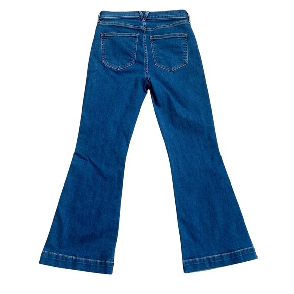 Veronica Beard Carson Ankle Kick Flare Jeans Sz 28 Bright Blue Stretch High Rise - Picture 2 of 8